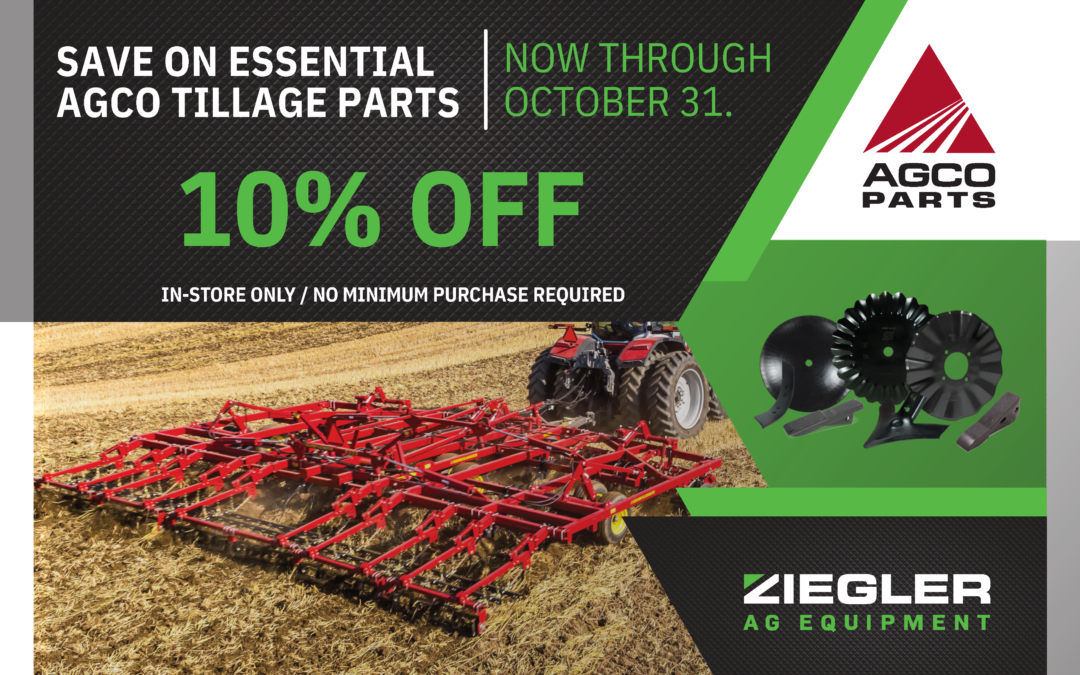 Save 10% on AGCO Tillage Parts